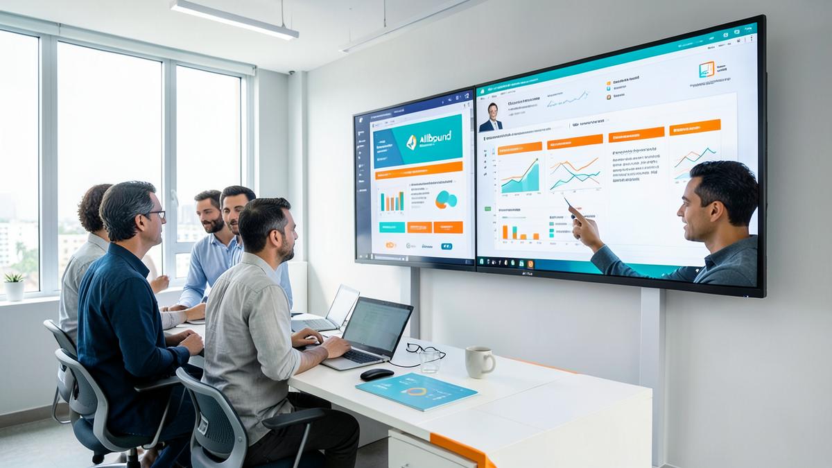 Equipe analisando dados de atendimento e automação
